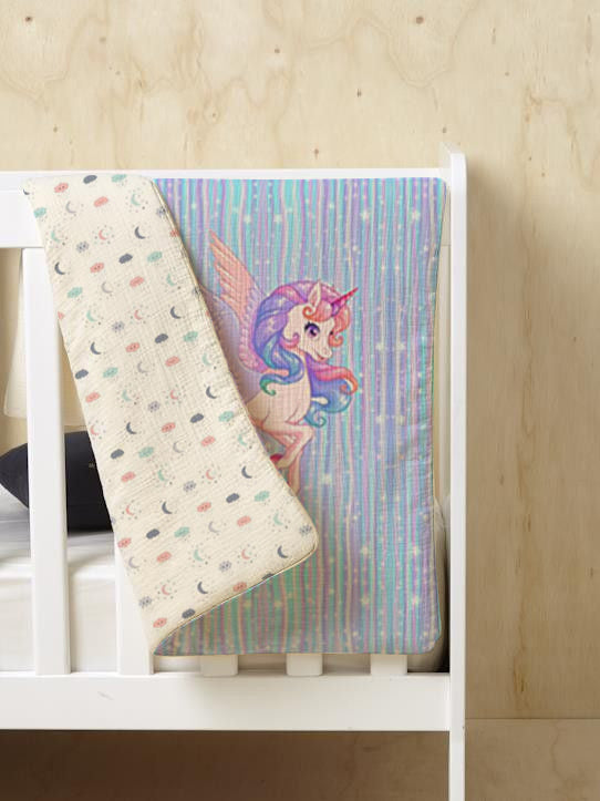 Unicorn Reversible Baby Quilt
