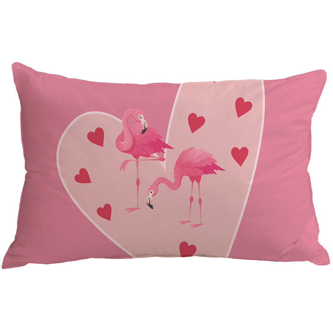 Pretty Pink Flamingo 100% Cotton Single Bedsheet – 300 TC