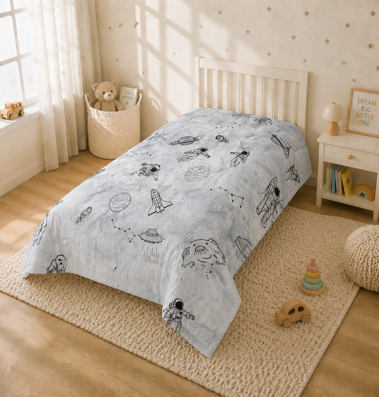 Astronauts Kids Single Quilt