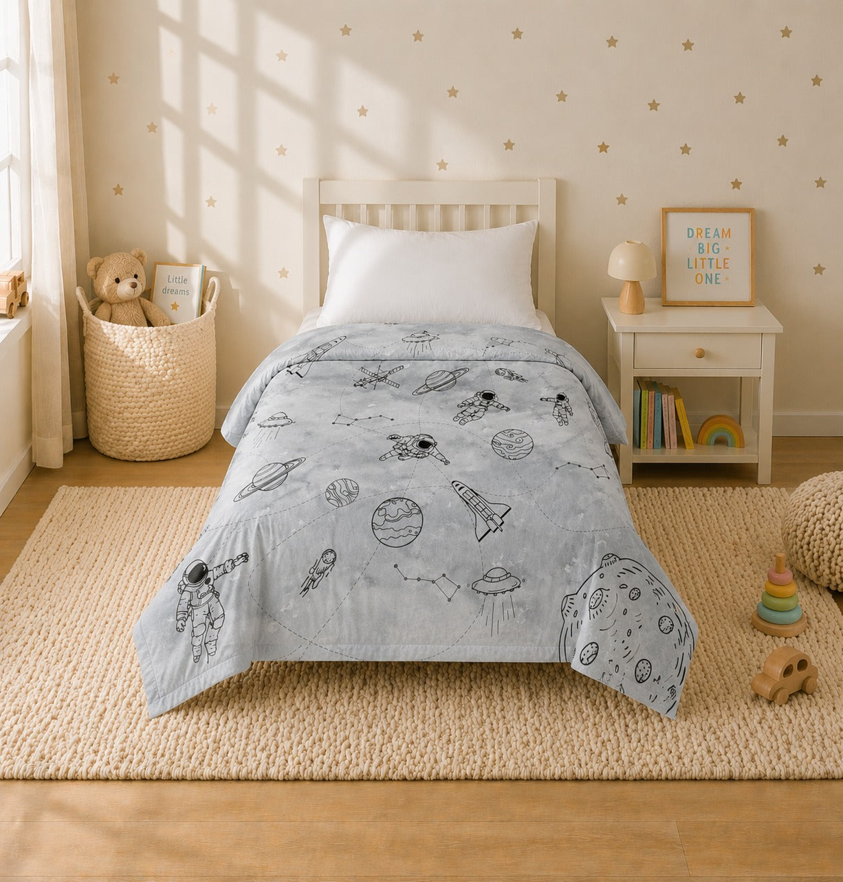 Astronauts Kids Single Quilt