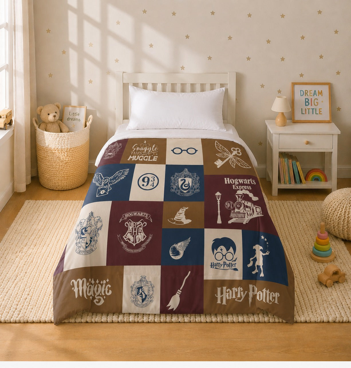 Harry Potter Reversible Kids Single Quilt