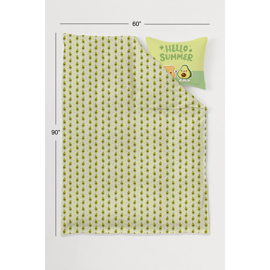 The Squishy Avocado 100% Cotton Single Bedsheet – 300 TC