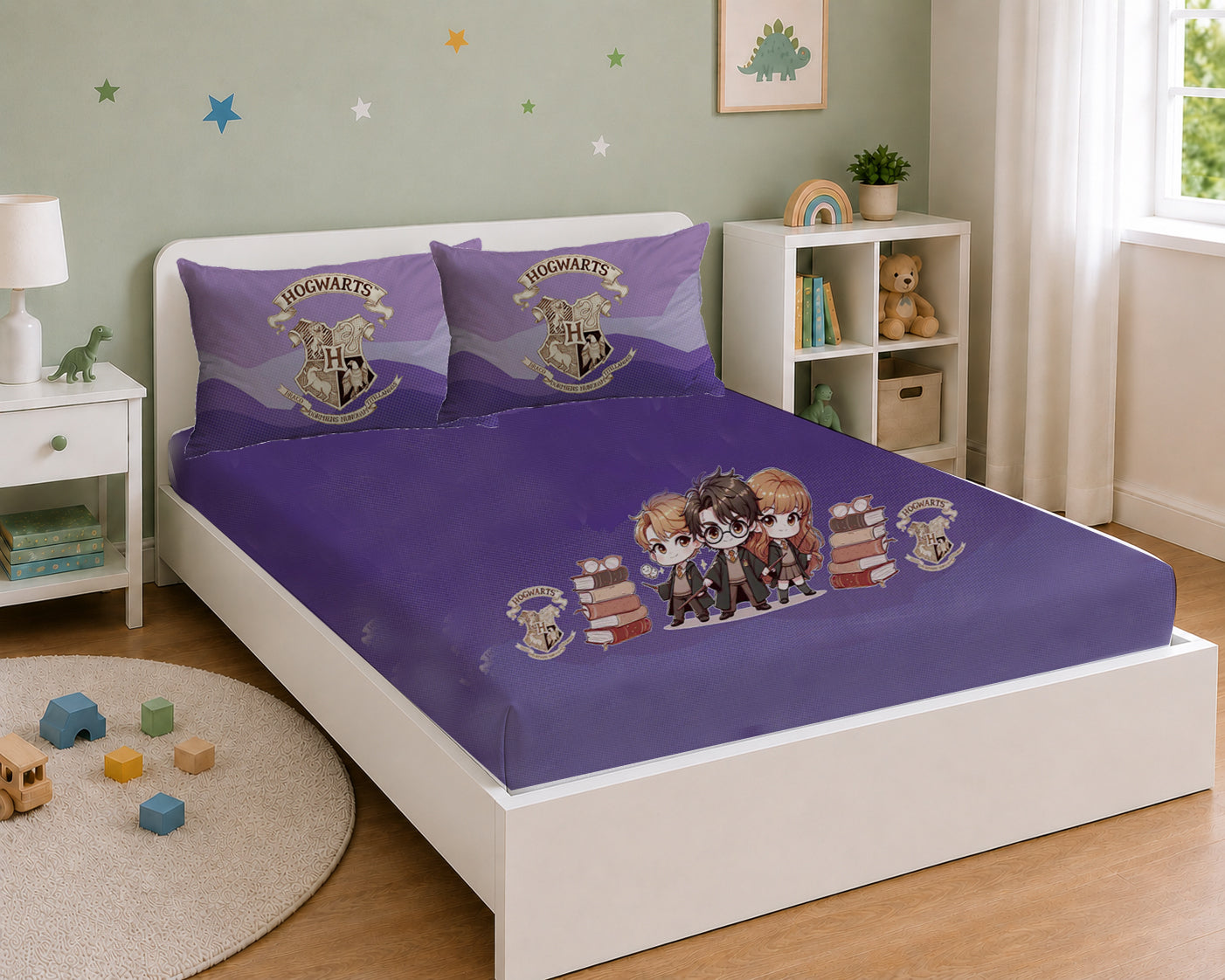 Harry Potter  100% Cotton Double Bedsheet