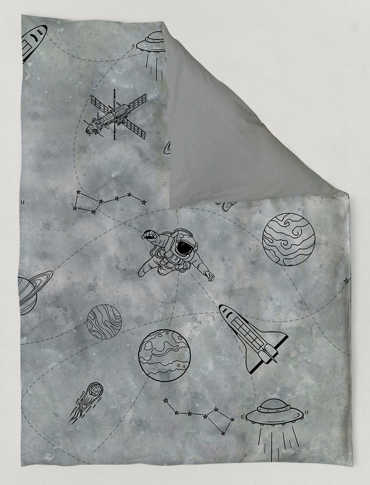 Astronauts Kids Single Quilt