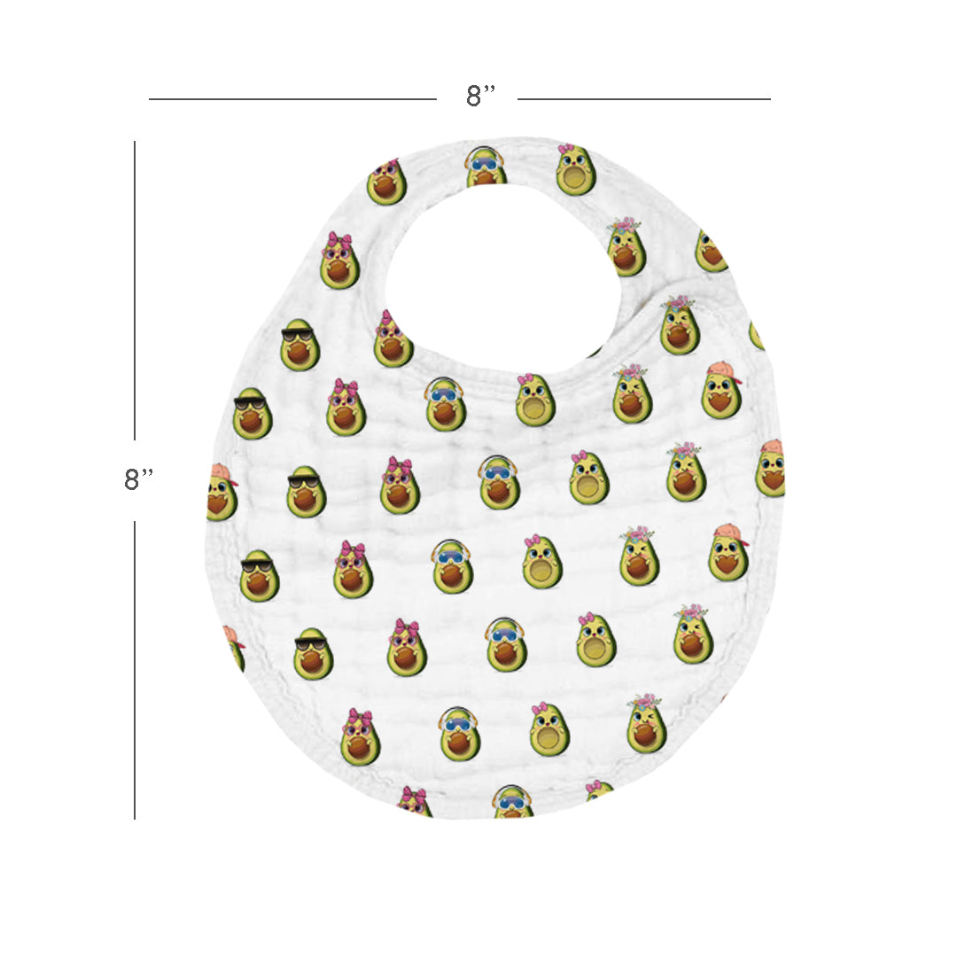 Avocado Muslin Bib – Set of 3