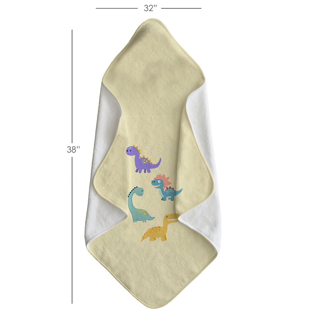 Stomping Dino Waffle Hooded Towel – 100% Cotton
