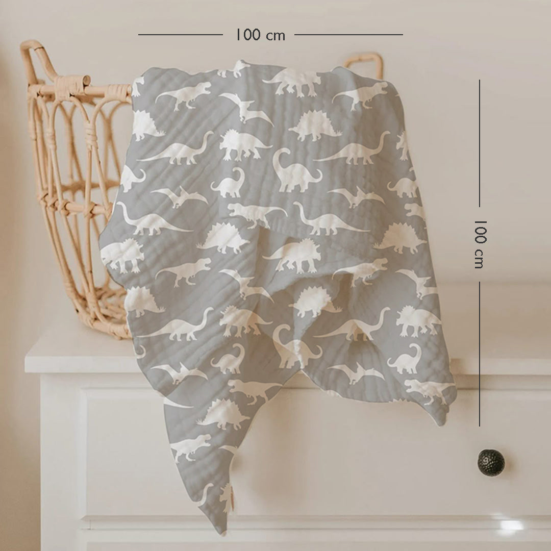 Dino Muslin Swaddle Set – Set of 3