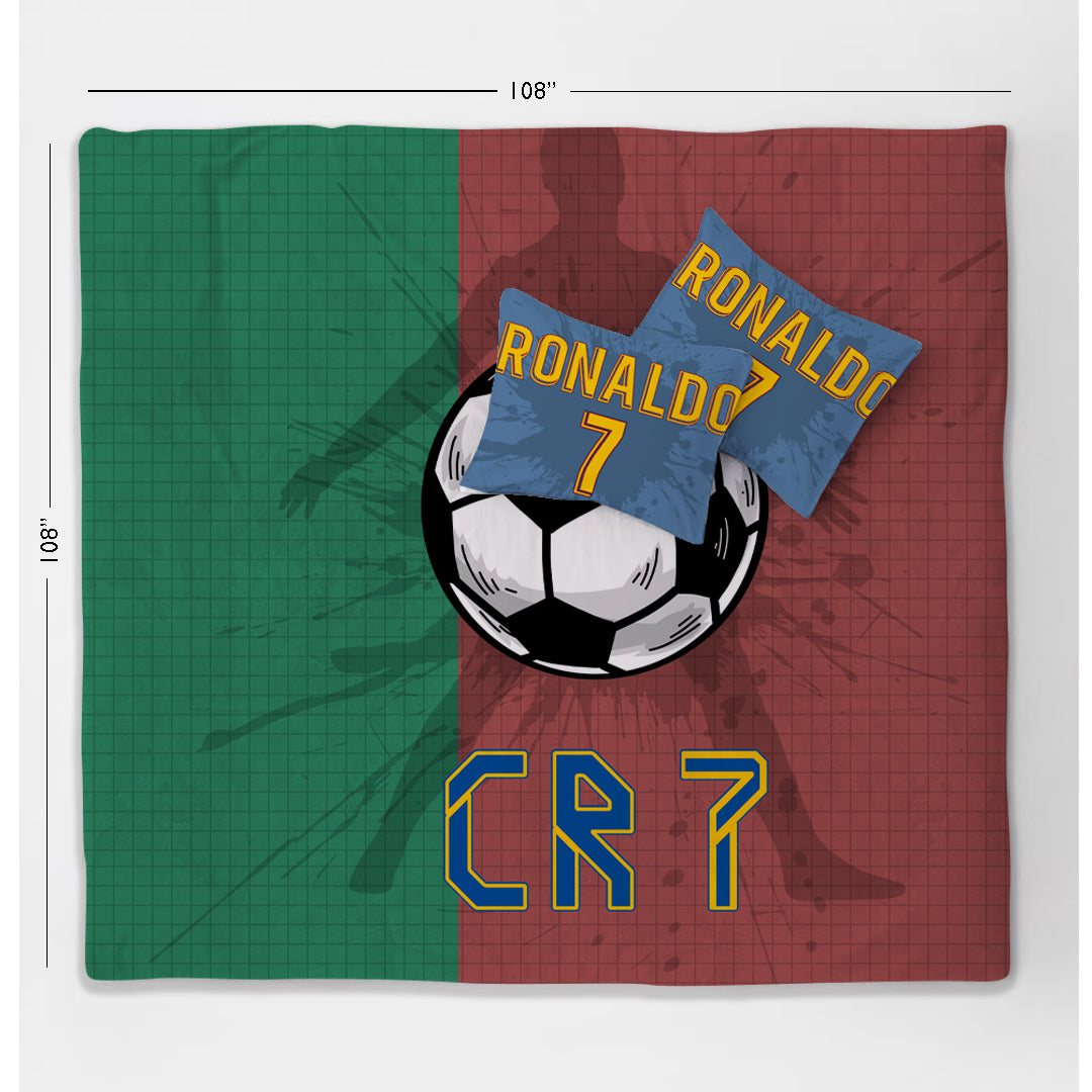 Football 100% Cotton Double Bedsheet